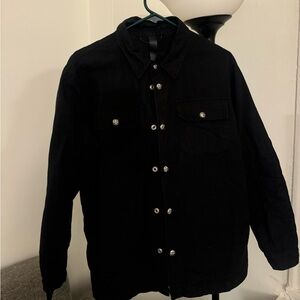 chrome hearts work denim shirt jacket large